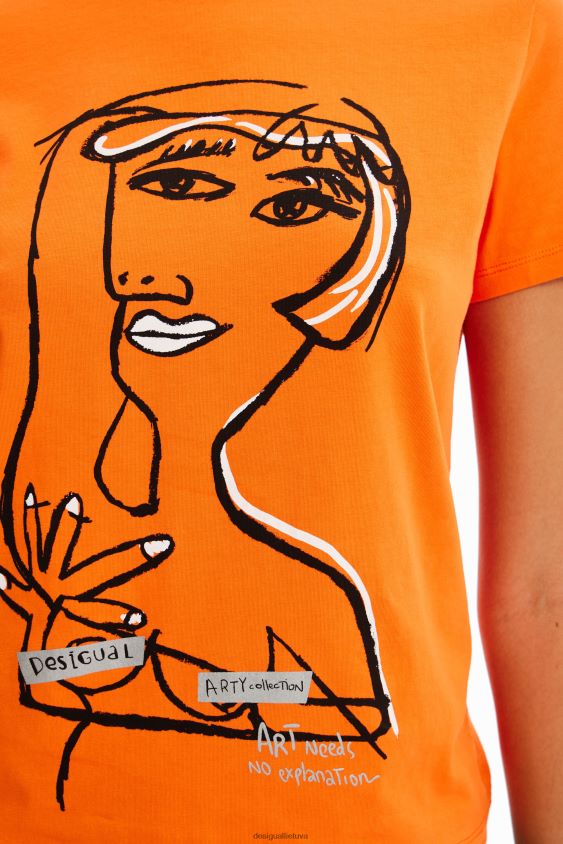 Desigual moterys meniški veido marškinėliai apranga S606BV1015