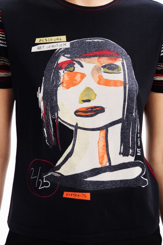 Desigual moterys meniški veido marškinėliai apranga S606BV39
