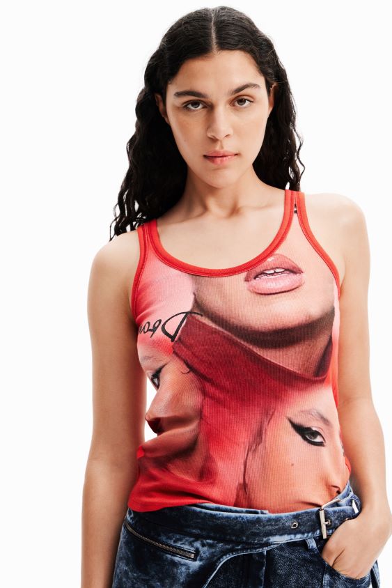 Desigual moterys nathy peluso veido liemenės viršus apranga S606BV948