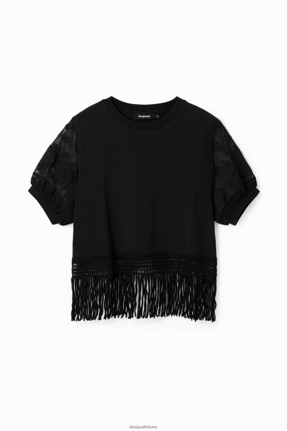 Desigual moterys oversize marškinėliai su kutais apranga S606BV385