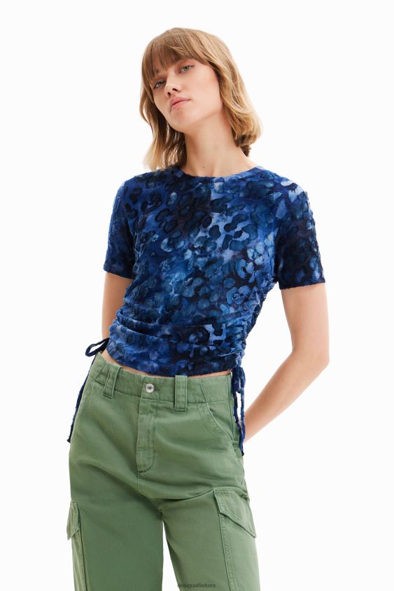 Desigual moterys ploni gyvūnų rašto marškinėliai apranga S606BV509