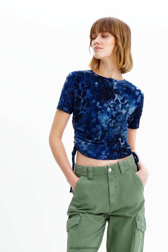Desigual moterys ploni gyvūnų rašto marškinėliai apranga S606BV509