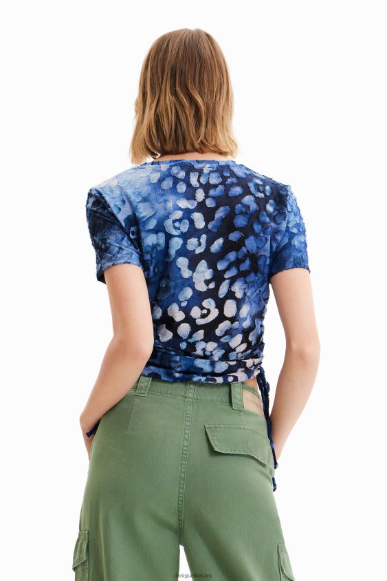 Desigual moterys ploni gyvūnų rašto marškinėliai apranga S606BV509