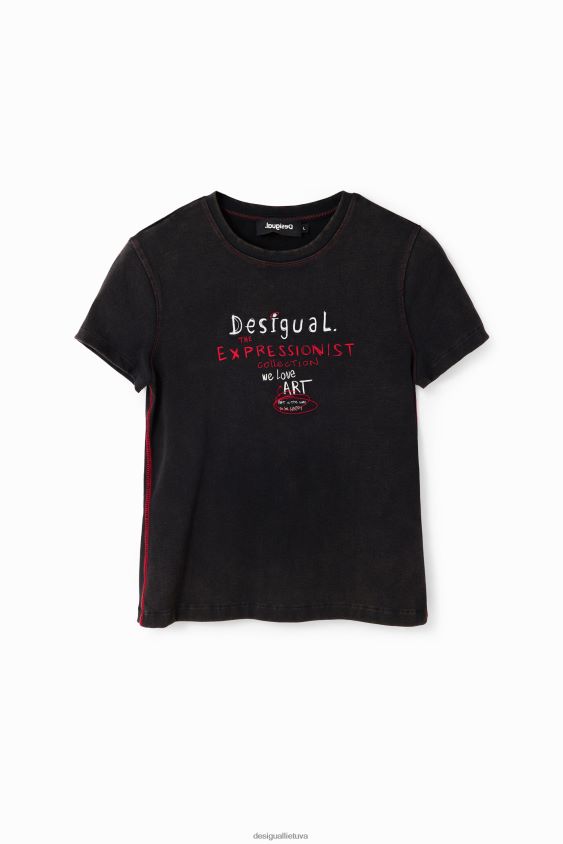 Desigual moterys ploni žinutės marškinėliai apranga S606BV227