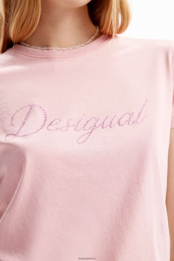 Desigual moterys ploni kalnų krištolinio akmens marškinėliai apranga S606BV117