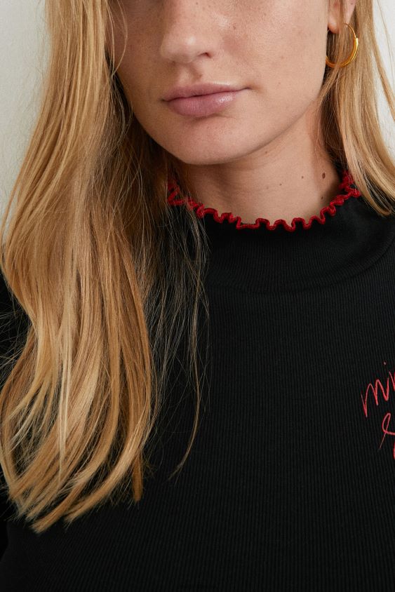 Desigual moterys ploni marškinėliai su nėriniais apranga S606BV1052