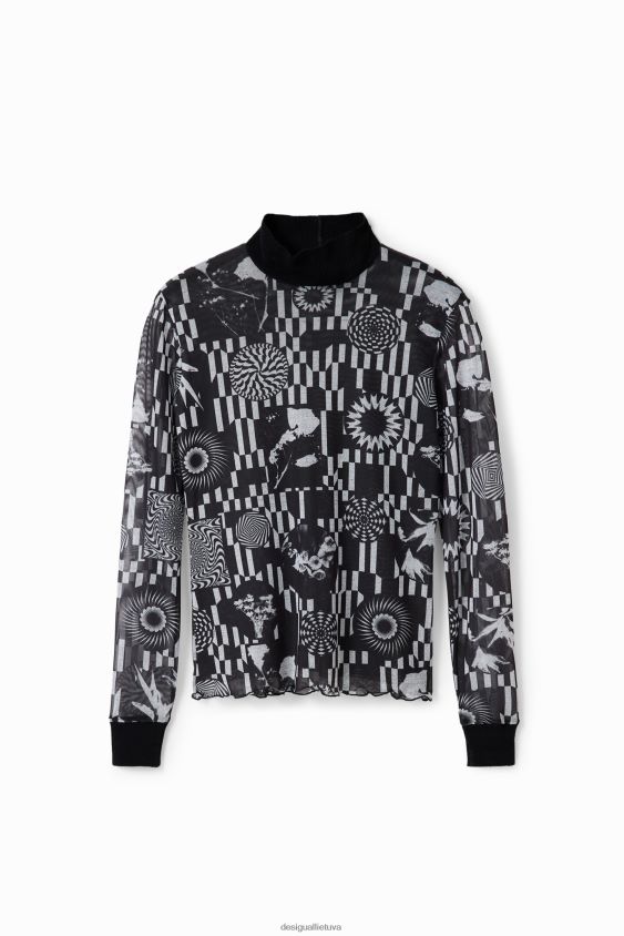 Desigual moterys ploni tiulio psichodeliniai marškinėliai apranga S606BV71
