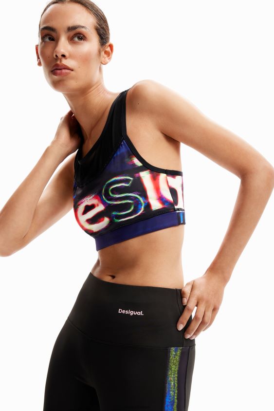 Desigual moterys sportinis viršus su logotipu apranga S606BV207