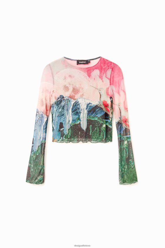 Desigual moterys trumpi ploni fantastiniai marškinėliai apranga S606BV528