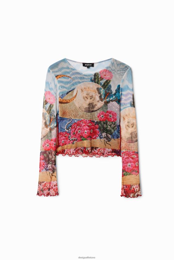 Desigual moterys trumpi ploni fantastiniai marškinėliai apranga S606BV847