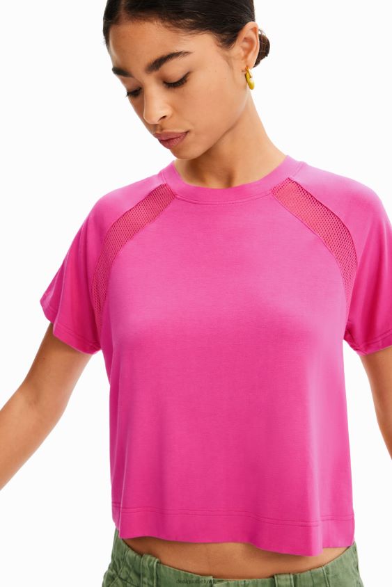 Desigual moterys trumpi sportiniai marškinėliai apranga S606BV664