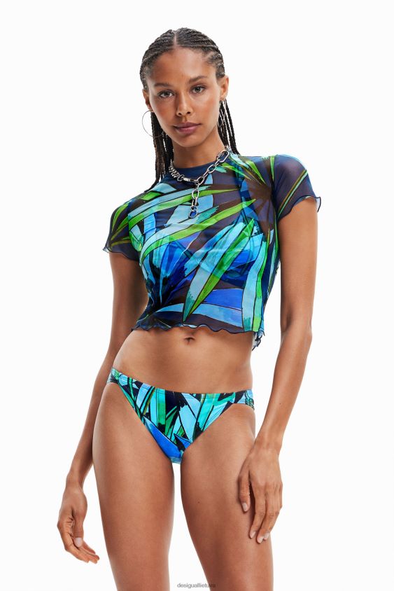 Desigual moterys trumpi tropinio tiulio marškinėliai apranga S606BV489