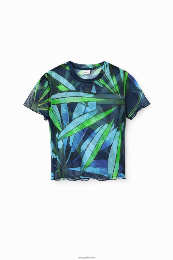 Desigual moterys trumpi tropinio tiulio marškinėliai apranga S606BV489