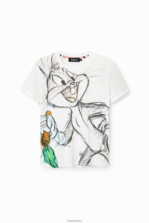 Desigual moterys zuikio marškinėliai trumpomis rankovėmis apranga S606BV885