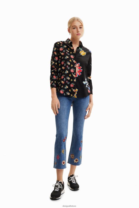 Desigual moterys gėlėti pusantro marškinėliai apranga S606BV914