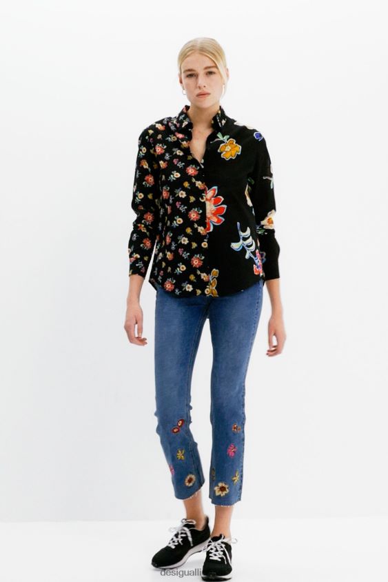 Desigual moterys gėlėti pusantro marškinėliai apranga S606BV914