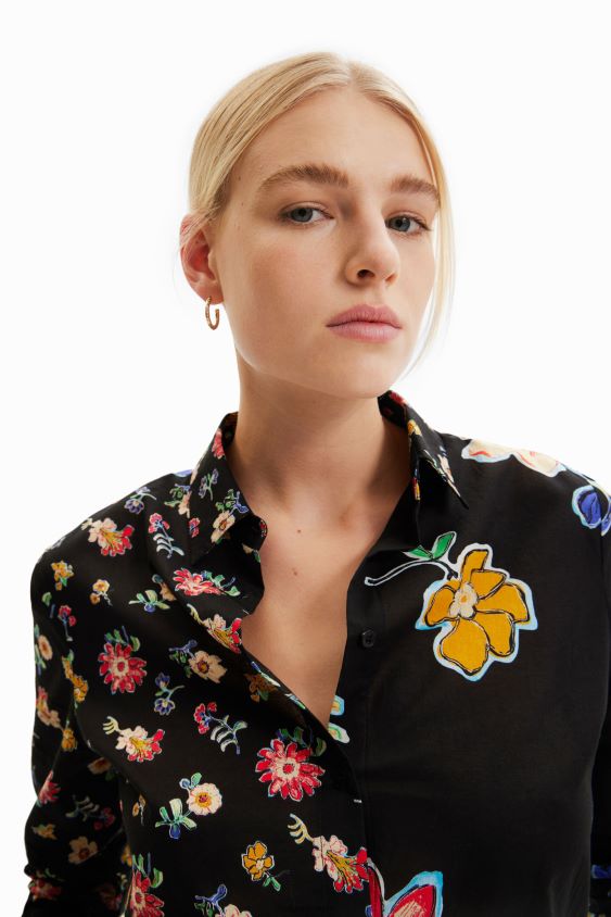 Desigual moterys gėlėti pusantro marškinėliai apranga S606BV914