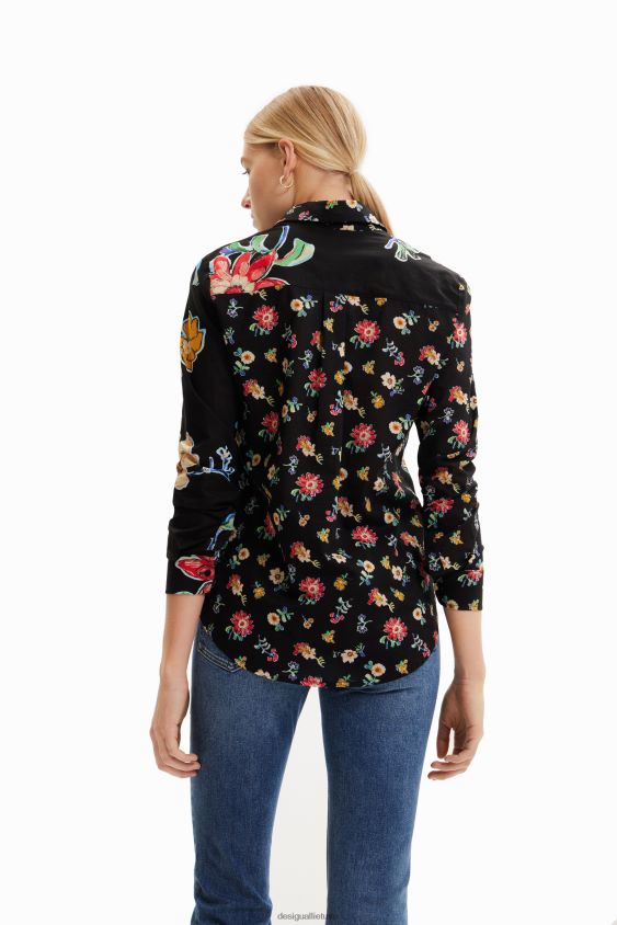 Desigual moterys gėlėti pusantro marškinėliai apranga S606BV914