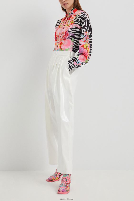 Desigual moterys gėlių zebro marškinėliai apranga S606BV470