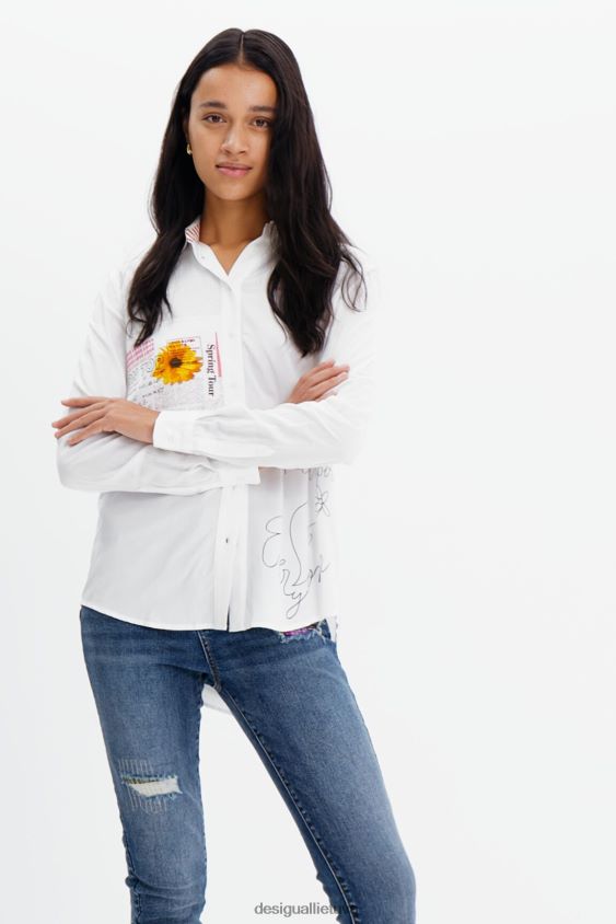 Desigual moterys kratinys žinučių marškinėliai apranga S606BV164