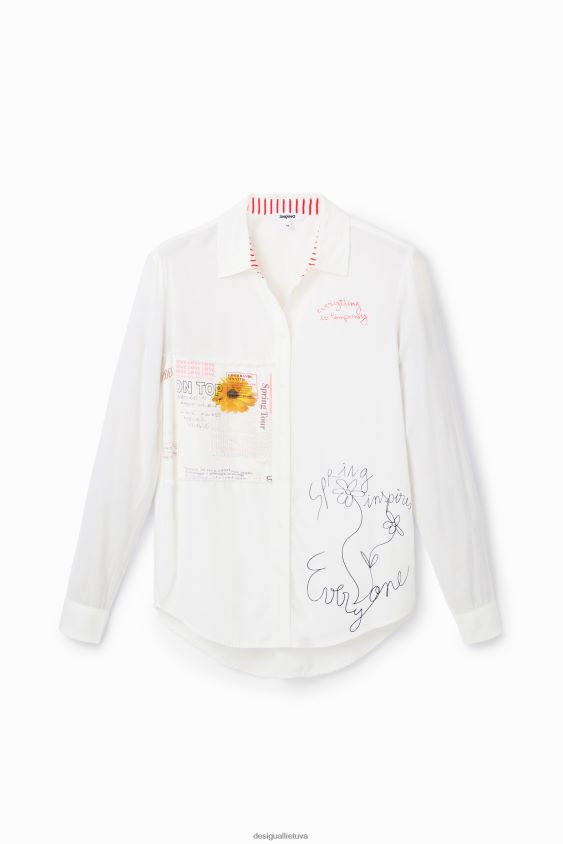 Desigual moterys kratinys žinučių marškinėliai apranga S606BV164