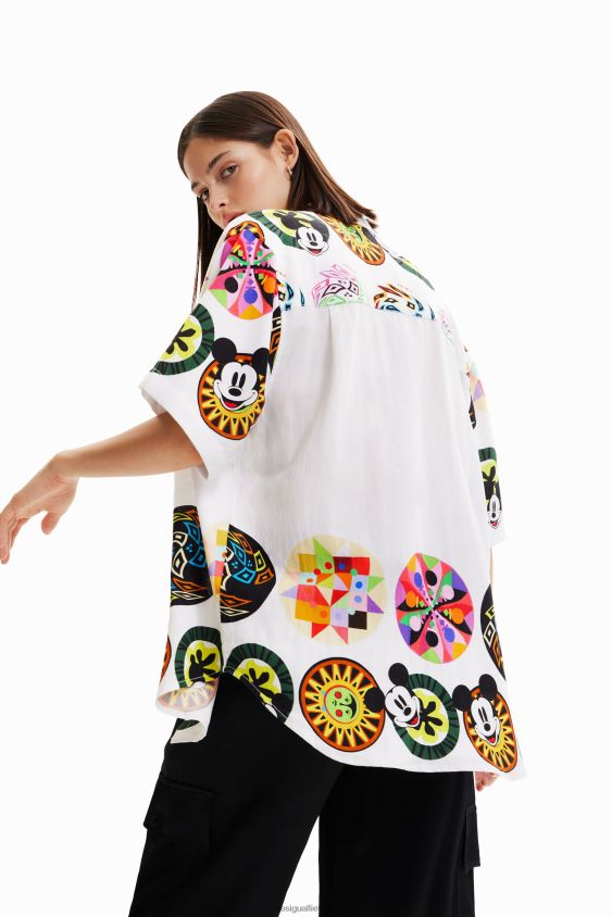 Desigual moterys m. christian Lacroix lininiai Mikio peliuko marškiniai apranga S606BV907