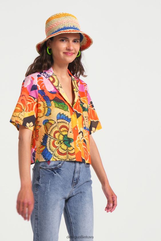 Desigual moterys m. christian Lacroix tropiniai marškiniai apranga S606BV1064