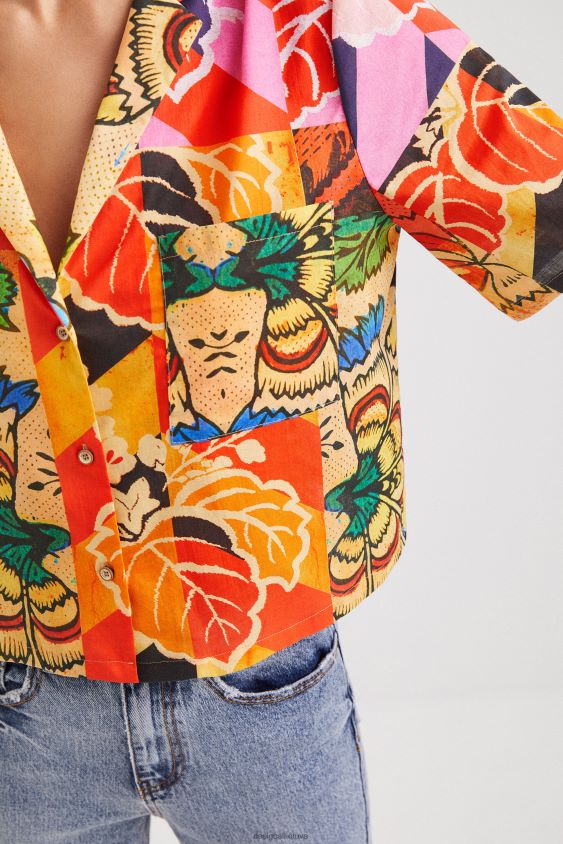 Desigual moterys m. christian Lacroix tropiniai marškiniai apranga S606BV1064