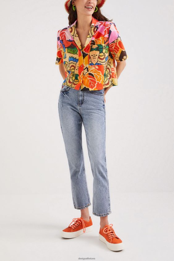 Desigual moterys m. christian Lacroix tropiniai marškiniai apranga S606BV1064
