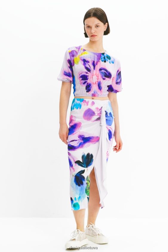 Desigual moterys m. christian Lacroix trumpa gėlėta palaidinė apranga S606BV794