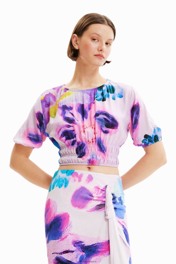 Desigual moterys m. christian Lacroix trumpa gėlėta palaidinė apranga S606BV794