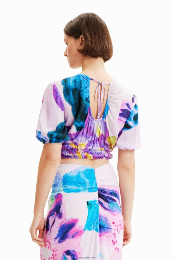 Desigual moterys m. christian Lacroix trumpa gėlėta palaidinė apranga S606BV794