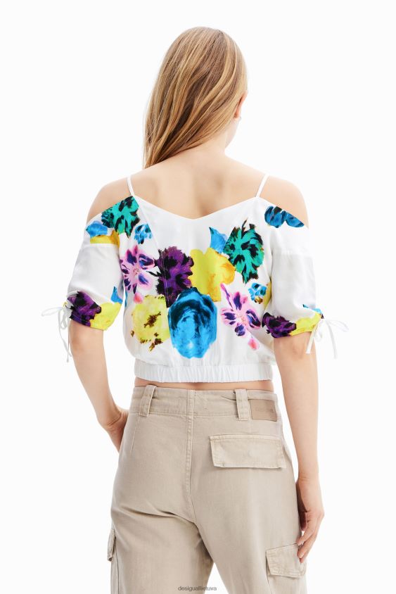Desigual moterys m. christian Lacroix trumpa rišta gėlėta palaidinė apranga S606BV554