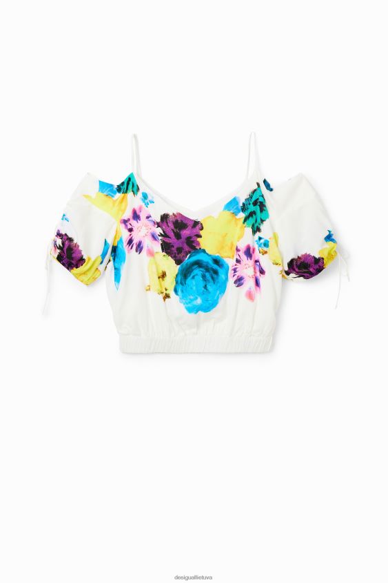 Desigual moterys m. christian Lacroix trumpa rišta gėlėta palaidinė apranga S606BV554