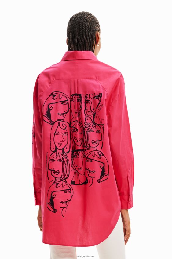 Desigual moterys oversize faces marškinėliai apranga S606BV104