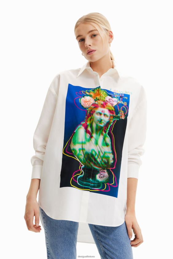 Desigual moterys oversize marškinėliai su krūtine apranga S606BV953