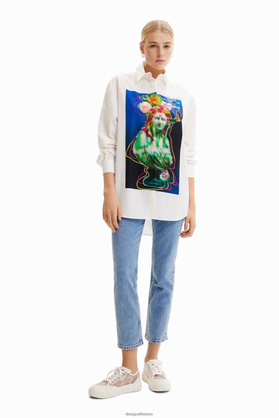 Desigual moterys oversize marškinėliai su krūtine apranga S606BV953