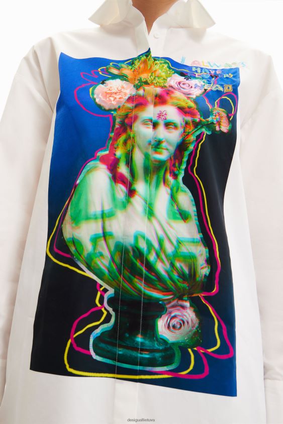 Desigual moterys oversize marškinėliai su krūtine apranga S606BV953