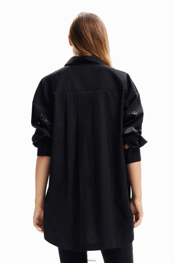 Desigual moterys oversize siuvinėti marškiniai apranga S606BV161