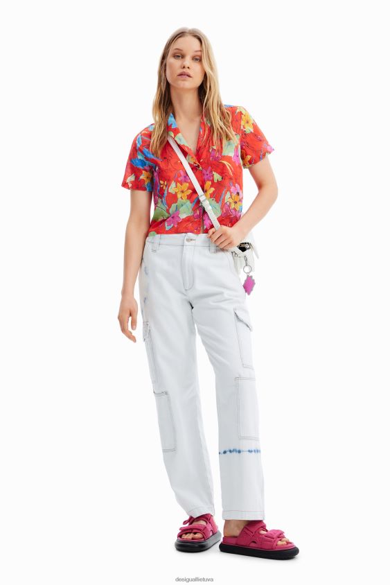 Desigual moterys trumpi kurorto marškinėliai apranga S606BV433