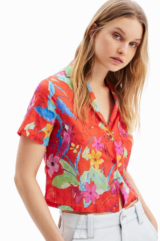 Desigual moterys trumpi kurorto marškinėliai apranga S606BV433