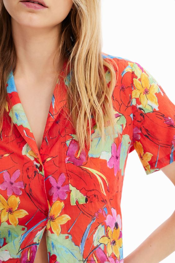 Desigual moterys trumpi kurorto marškinėliai apranga S606BV433