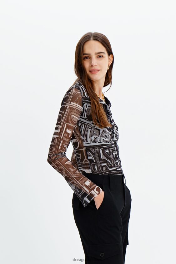 Desigual moterys trumpi ploni tiulio marškinėliai apranga S606BV347