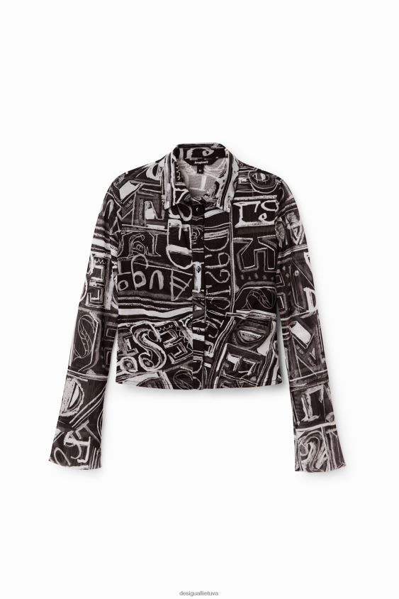 Desigual moterys trumpi ploni tiulio marškinėliai apranga S606BV347