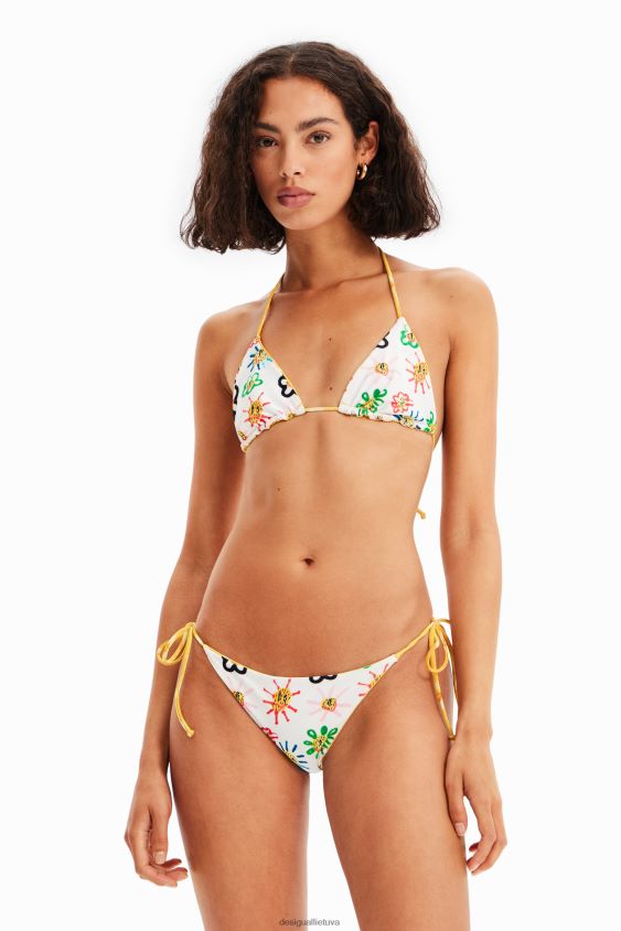 Desigual moterys apverčiamas trikampis bikinio viršus apranga S606BV676