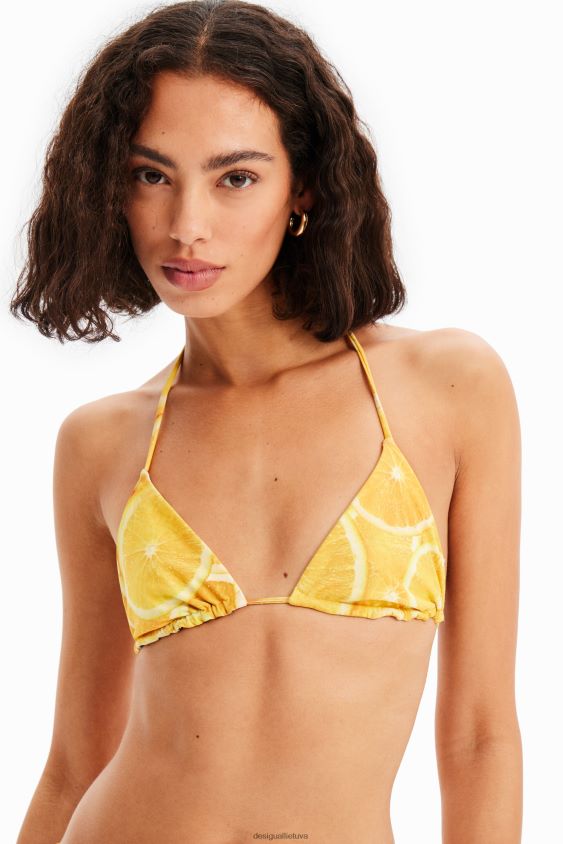 Desigual moterys apverčiamas trikampis bikinio viršus apranga S606BV676