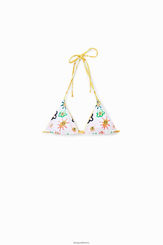 Desigual moterys apverčiamas trikampis bikinio viršus apranga S606BV676
