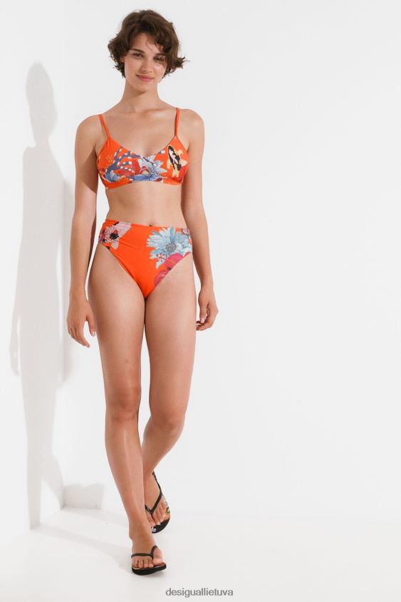 Desigual moterys koralinės bikinio kelnaitės apranga S606BV1121