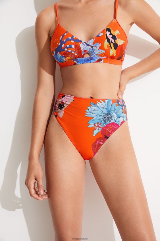 Desigual moterys koralinės bikinio kelnaitės apranga S606BV1121