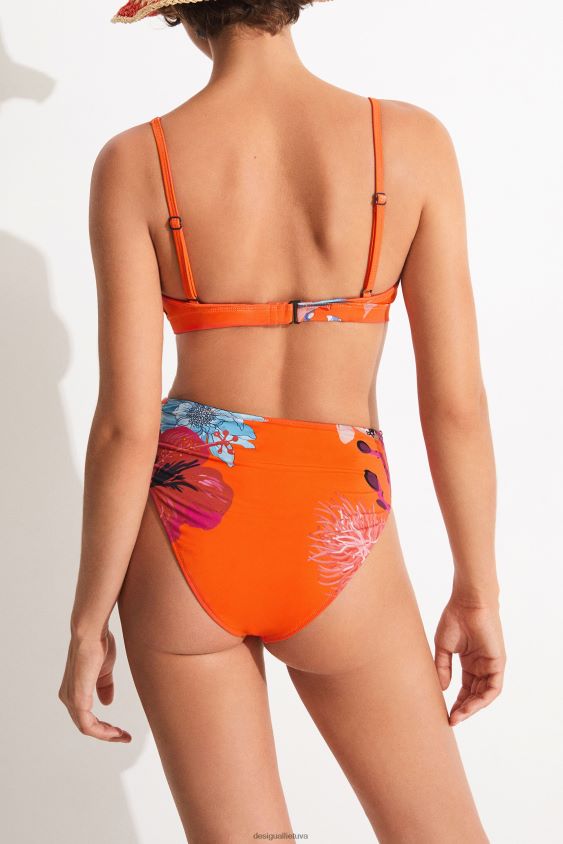 Desigual moterys koralinės bikinio kelnaitės apranga S606BV1121